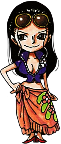 a chibi of Nico Robin from One Piece